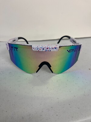 Generic Sunglasses WHITE with Colorful speckled frame w/Colorful Lens (C20)