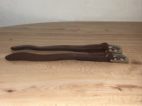 Leather Horse Girth Extender W/ Stainless Steel Roller Buckles Brown - Picture 6 of 19