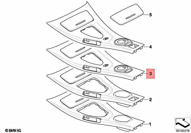 Genuine BMW M3 M3 CRT E90 E92 Coupe Cover Center Console Front  
