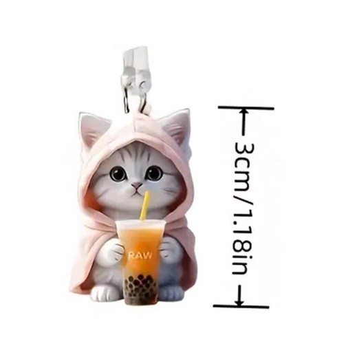 2D Acrylic Cat Phone Dust Plug Dust Plug Pendant Type-C Interface - Photo 2 sur 11