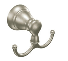 Moen Banbury Wall Mounted Double Robe Hook in Brushed Nickel
