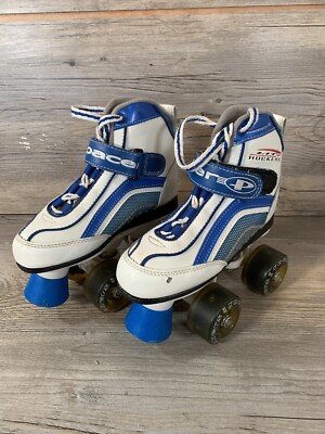 Pacer YOUTH Children s Quad Indoor-Outdoor Roller Skates Blue/White - Size 13Y