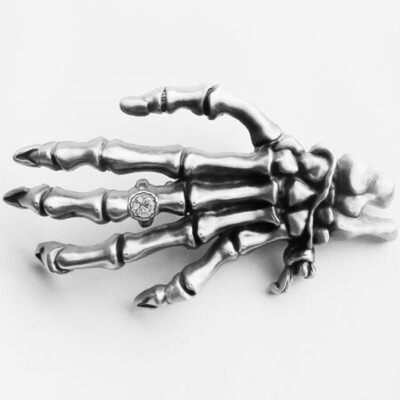 3D Buckle Skeletthand, Totenhand, Ring, 3D, Gürtelschnalle