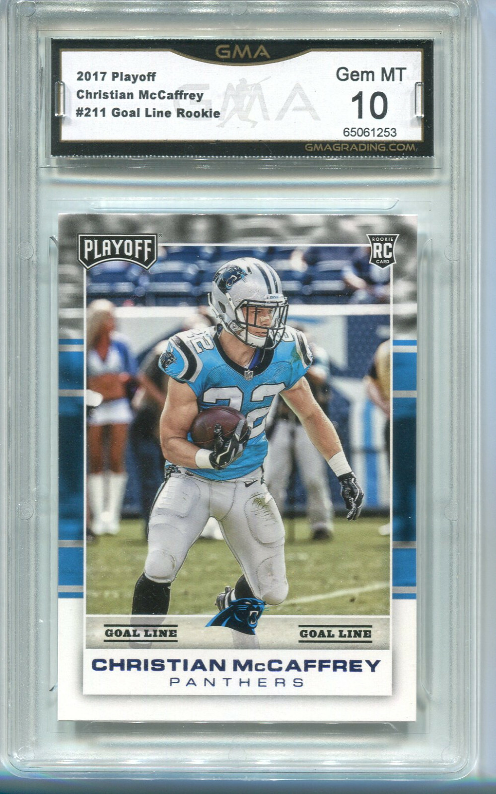 2017 Christian McCaffrey Goal Line SP Rookie Gem Mint 10 #211