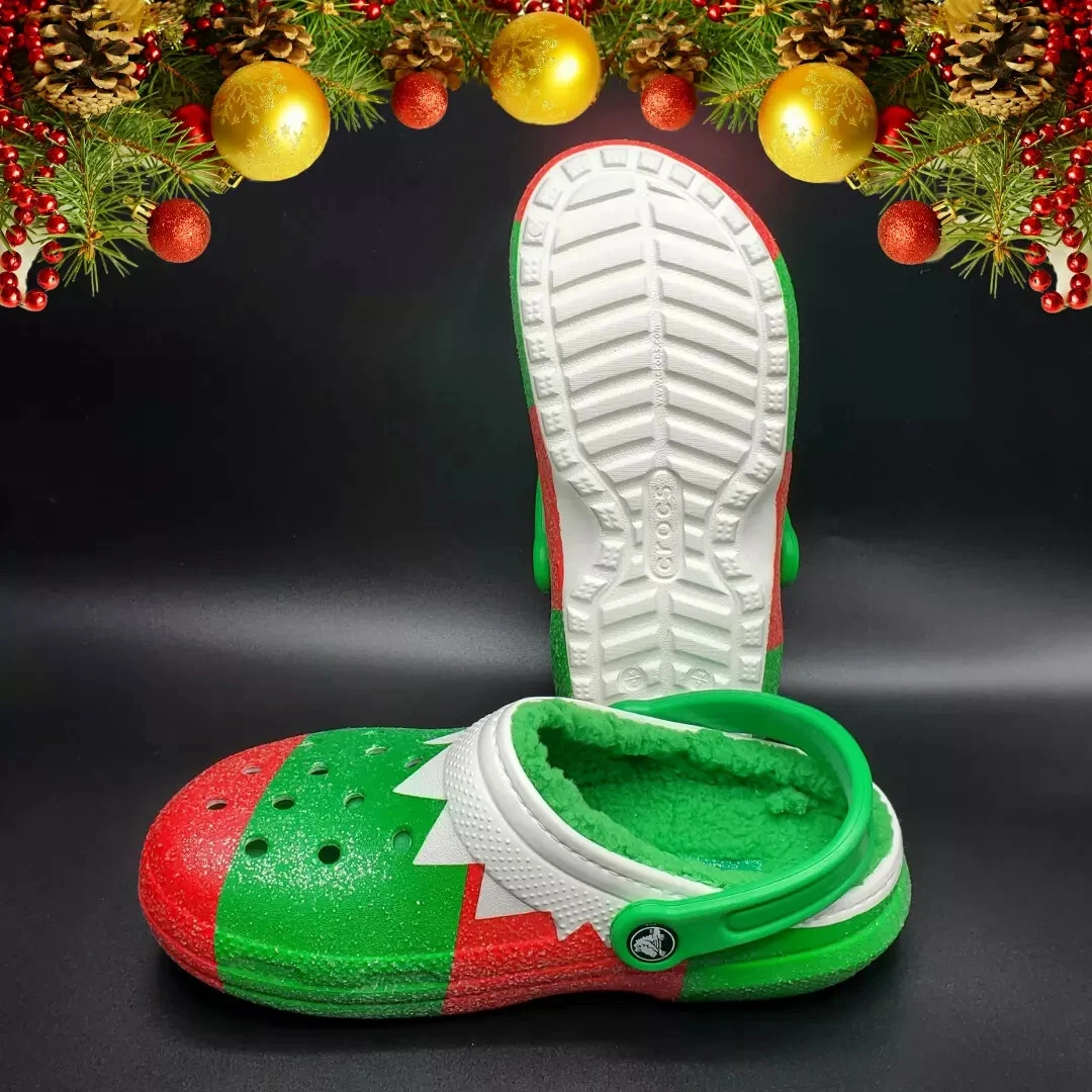 Unisex Classic Holiday Lined Clogs, Fuzzy Clogs