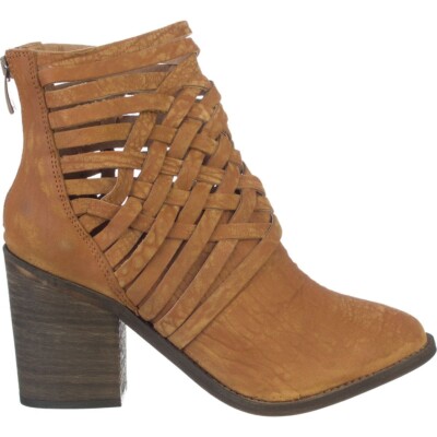 FREE PEOPLE Boots CARRERA Boots Leather Suede Heeled Ankle Tan 8 US 38 EU NWB