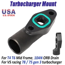 For VS Racing 78 / 75 Gen 3 Turbo Mount T4 T6 Mid Frame Turbo 10AN ORB Drain