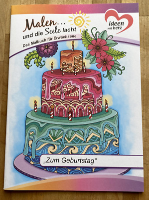 Malbuch ''Zum Geburtstag'' Ideen mit herz- neu !