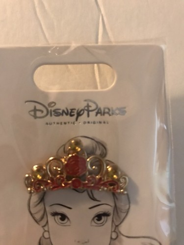 👑 Pin Tiara Princesa Tiara de la Bella y la Bestia de la Colección de Parques Disney - Imagen 5 de 6