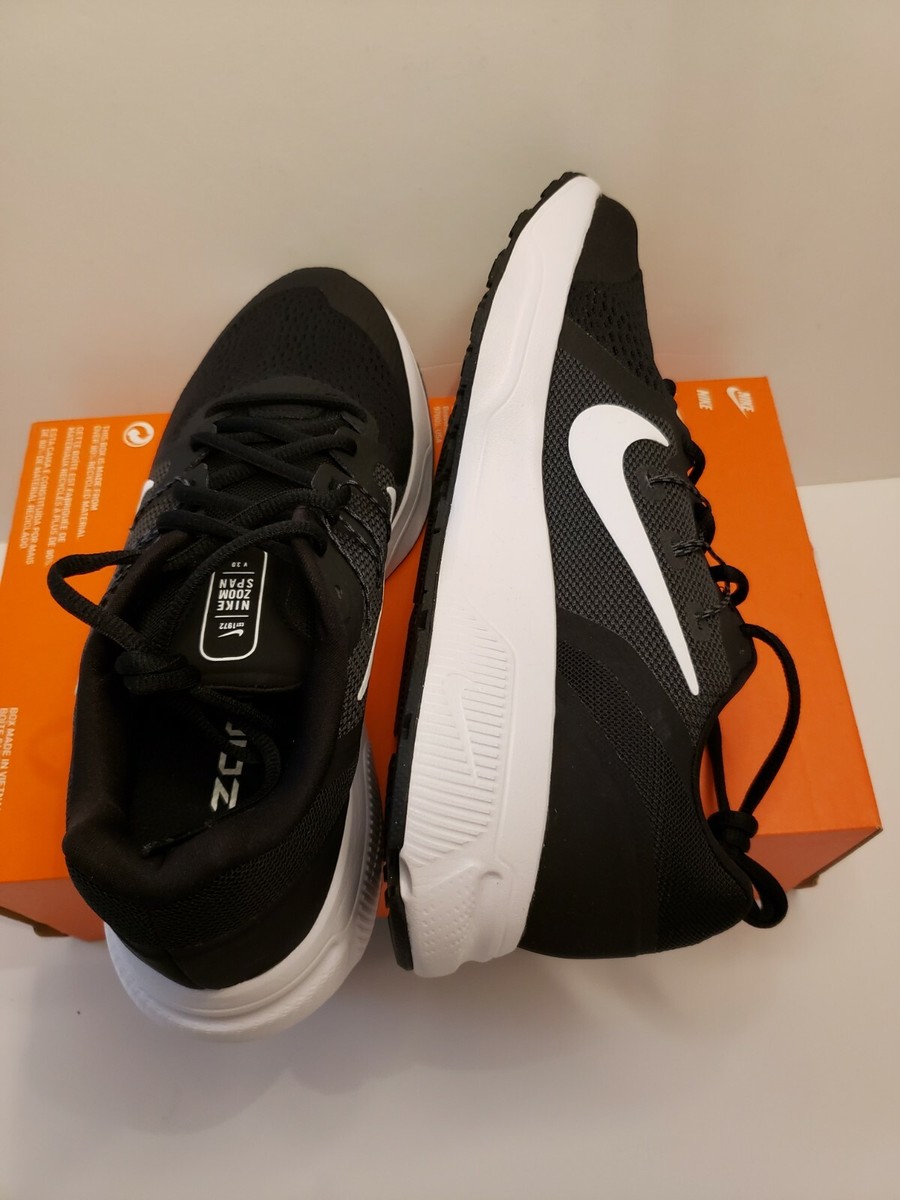Nike Zoom Span 3 Black White Size 8 Men's Running Shoes Sneakers