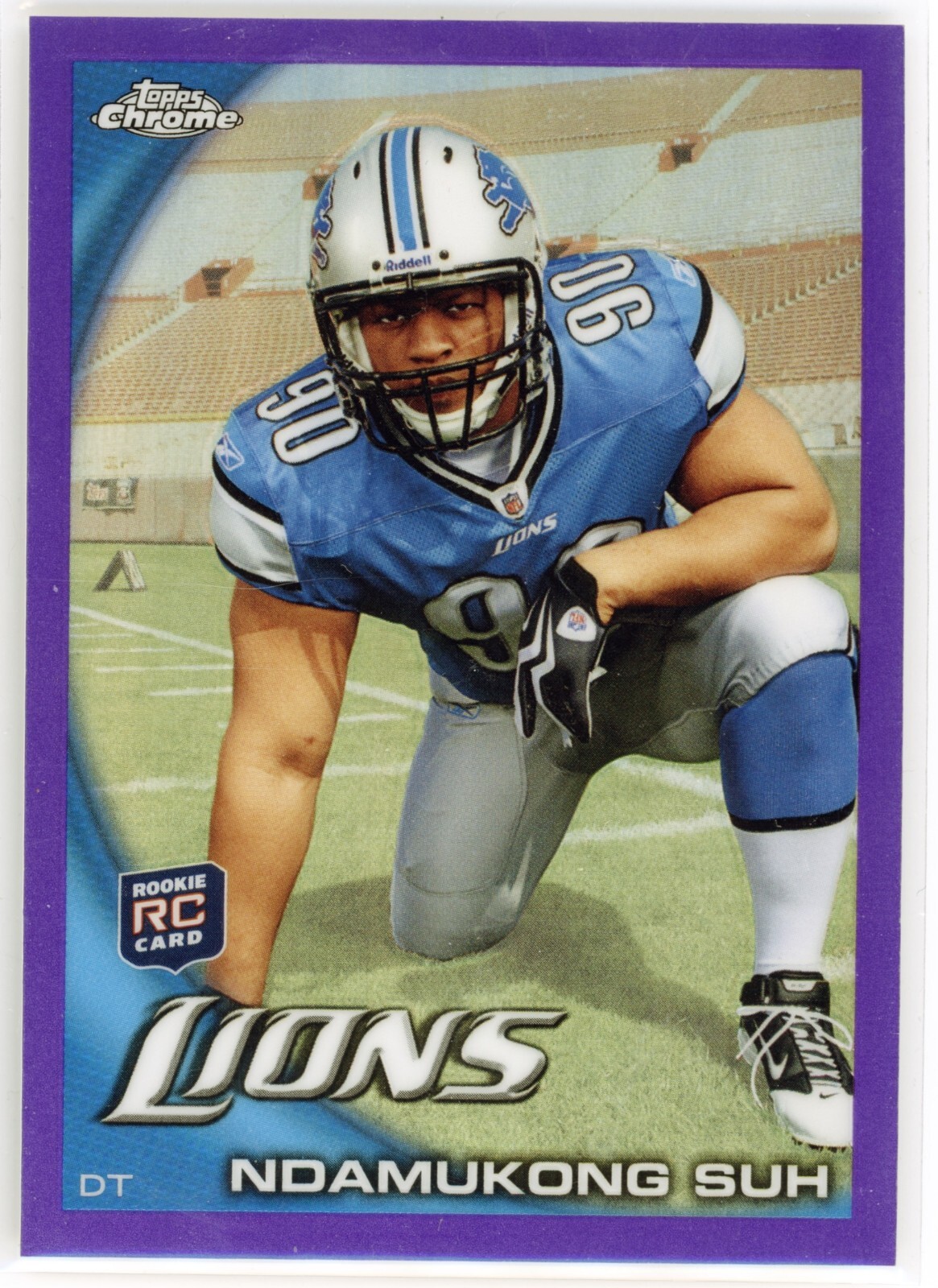 2010 Topps Chrome Ndamukong Suh Purple Refractor RC /555 #C160 Lions