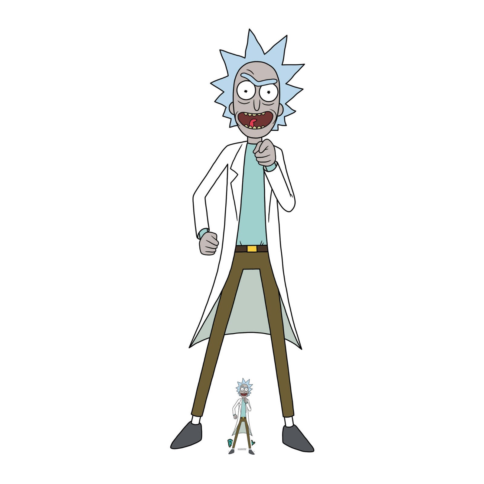 Rick Sanchez Lifesize Cardboard Cutout from Rick and Morty Free Official Mini