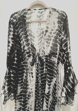 Vince Camuto Belted Maxi Shirt Dress Cover-Up Women's Swimsuit Black 3076