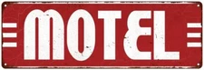 Motel Red Restaurant Diner Food Vintage Look Metal Sign 106180069006