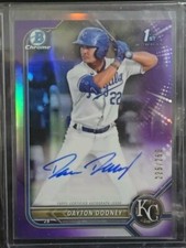 2022 Bowman Chrome Prospects DAYTON DOONEY Purple Refractor 225/250 On Card Auto