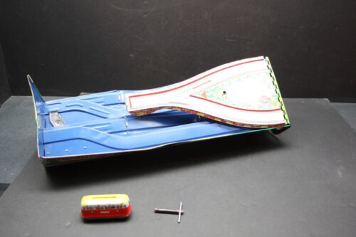 Vintage 1953 Ohio Art Tin Lithograph "Alpine Station" WIND-UP TRACK TOY w/Bus - Picture 23 of 24