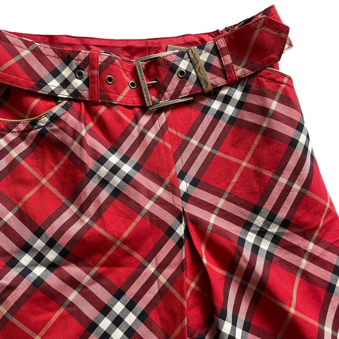 BURBERRY LONDON Skirt Nova Check Red Size 38 Preowned