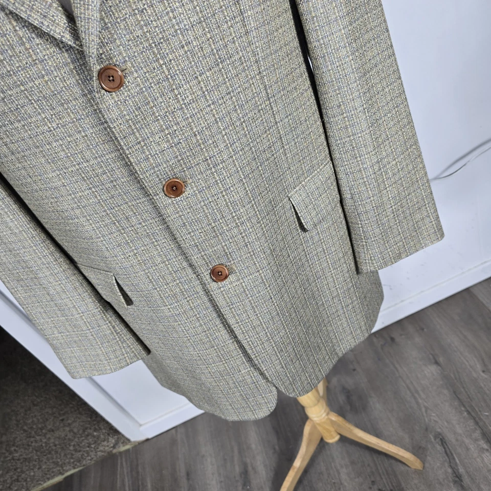 Jos A Bank Mens 42L Multi Color Silk Wool Blend Sport Coat S27 - Image 4 of 4