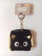 Sanrio Chococat Mini Drawstring Pouch Keychain Bag Charm Black Kawaii