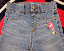 Wonder Nation Girls Fashion Flare Jeggings - Size 6-6X - Light Blue w/ Flowers