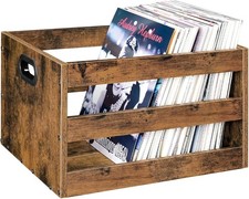 Vinyl Record Storage Crate, Record Storage Holder, Vintage Wood File Storage Org