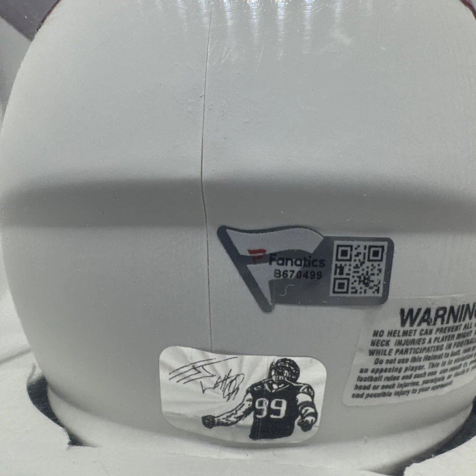 JJ Watt Auto Mini Helmet Cardinals Fanatics Authentic Free Shipping! - Image 2 of 3