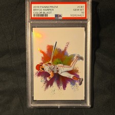2019 Panini Prizm Bryce Harper Color Blast Insert #CB1 PSA 10 Phillies MLB