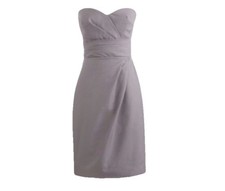 J.Crew Raquel Dress Cotton Cady In Graphite Sz 6 Gray Bridesmaid Party $235