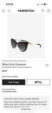 Moschino Women Cat Eye Sunglasses Tortoise Frame Gray Gradient Tinted Lenses