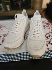 NWB MICHAEL Michael Kors Jenkins Knit Trainer Sneakers Optic WHITE Sz 8M