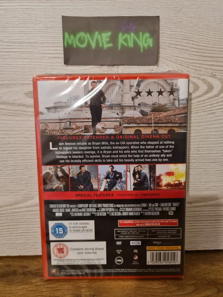 Taken Trilogy 1-3 (DVD, 2015) [2 & 3 NEW & SEALED] Liam Neeson [Region 2] [UK] - Image 4 of 4
