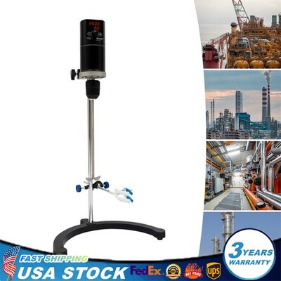120W Electric Overhead Stirrer Max.40L Digital Lab Mixer Time & Speed Adjustable