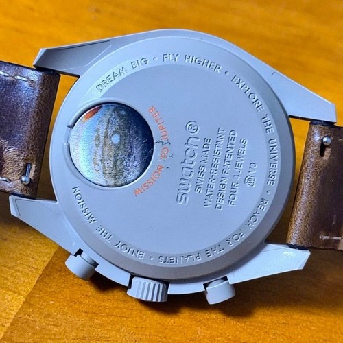 OMEGA x Swatch MoonSwatch Speedmaster Mission to Jupiter Chronograph Leather - Picture 6 of 6