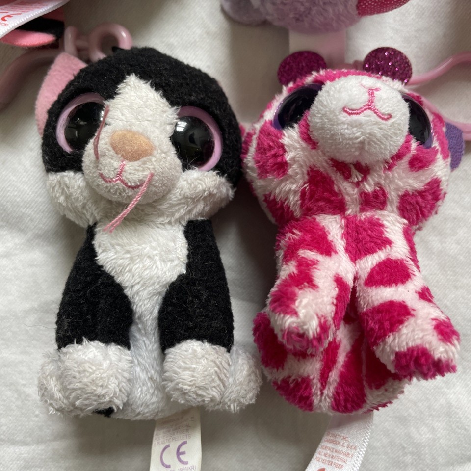 Ty Beanie Boos Keychains Lot Of 11 Most With Tags Fox Turtles Raccoon ...