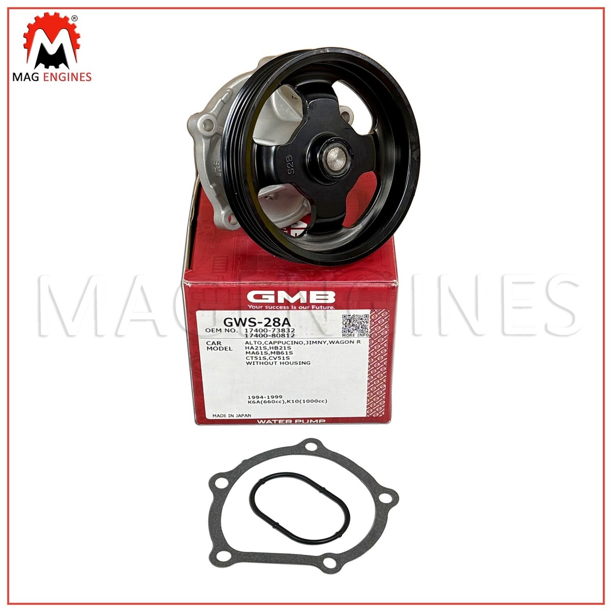 17400-73832 WATER PUMP SUZUKI K6A K10A FOR ALTO CAPPUCCINO JIMNY
