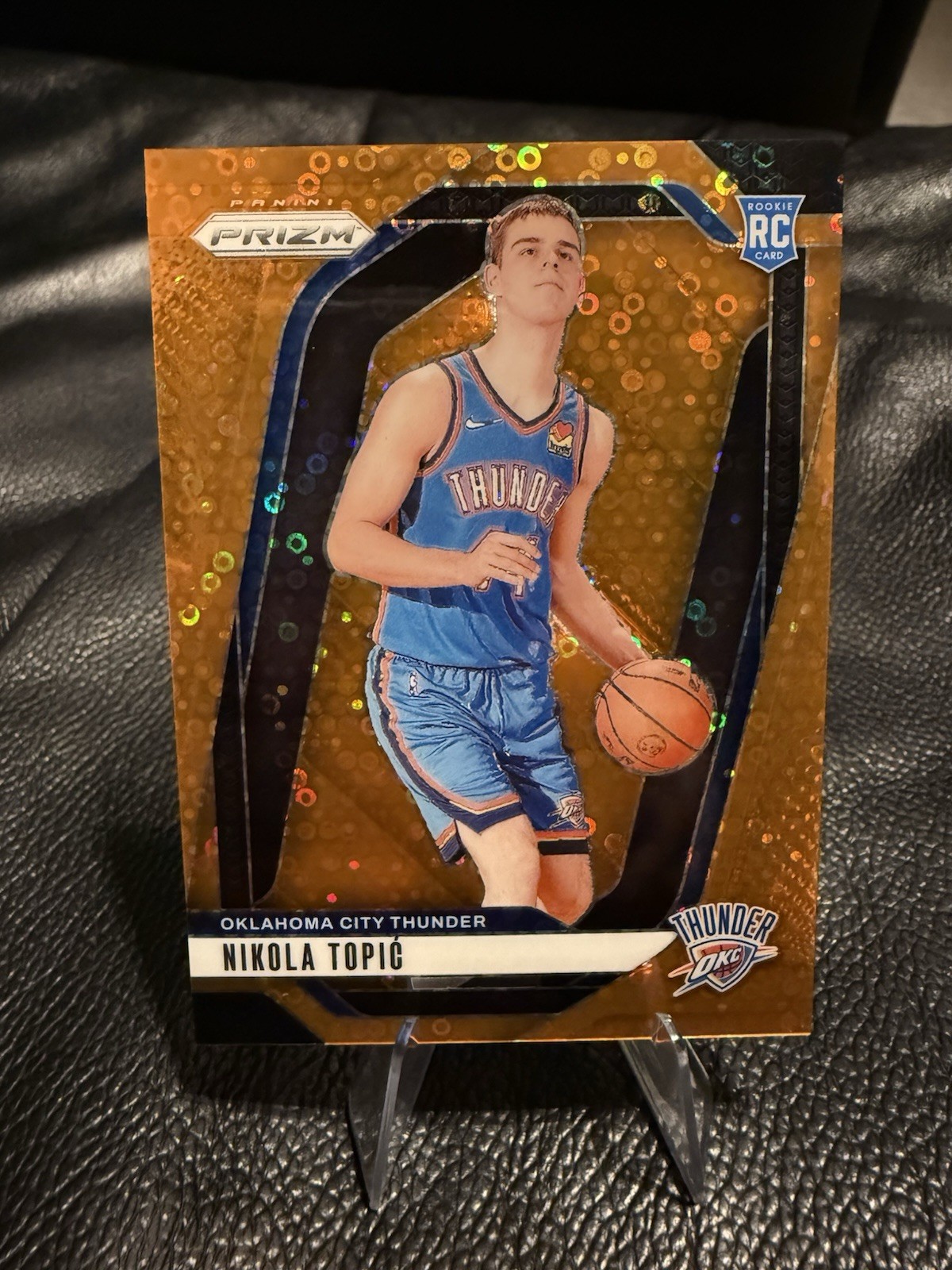 2024-25 Panini Prizm Orange Disco Fast Break Nikola Topic /125 #230 RC