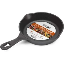 6.5 Inch Cast Iron Skillet Pre Seasoned Skillet Pan Black