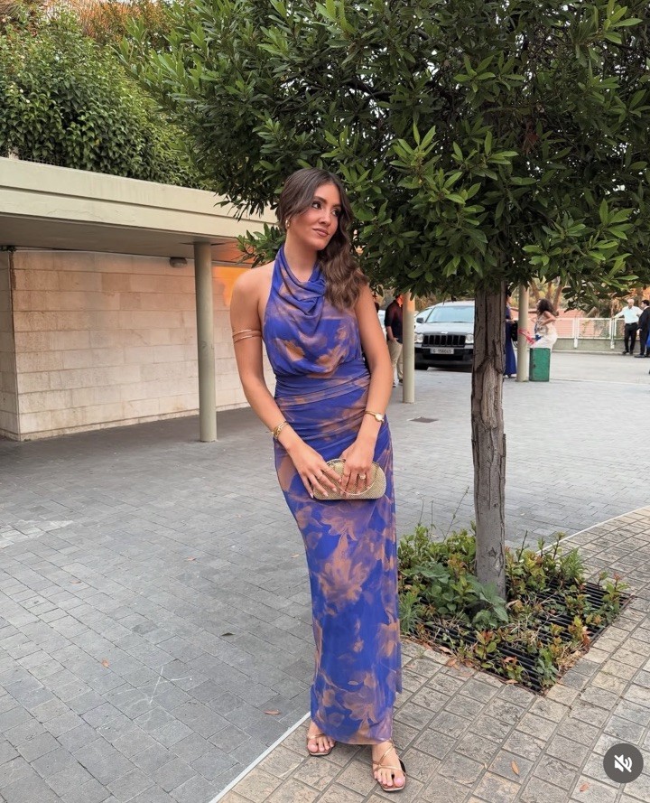 ZARA NWT WOMAN SS25 PRINTED TULLE LONG DRESS PURPLE 3673/105 thumbnail 2