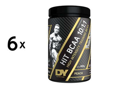 6 x Dorian Yates HIT BCAA 10:1:1, Pineapple - 400g (54,16 EUR/kg)