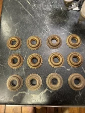 12 Matching Vintage Original Cast Brass Bobeches