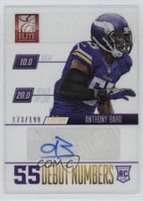 2014 Panini Elite Rookie Debut Numbers Signatures 173/199 Anthony Barr Auto 0e2x