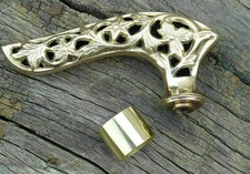 Solid Brass Leaf Head Designer Handle ONLY Wooden Walking Stick Cane