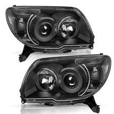 Projector Headlights for 2006-2009 4Runner Black Housing Clear Reflector