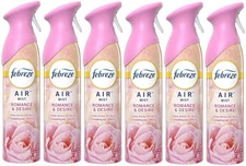 6 Febreze Air Mist ROMANCE & DESIRE Odor Fighting Air Freshener Room Spray Mist