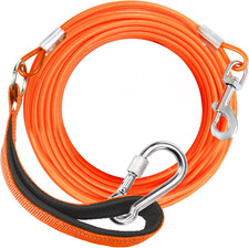 Heavy Duty Dog Leash, Tie Out Cable for Medium Large Dogs - Chew Proof, Sturdy w