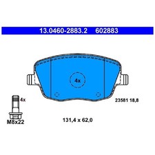 Satz Bremsbeläge Bremsklötze vorne für Skoda Roomster 5J7 5J | 24136518