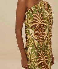 Farm Rio One shoulder Buttonned Mini Dress NWT Size S