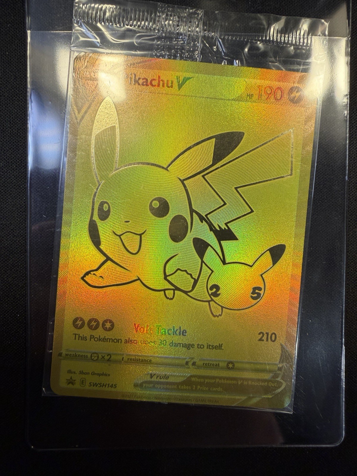 Sealed Pikachu V SWSH145 Promo Holo English 190 HP