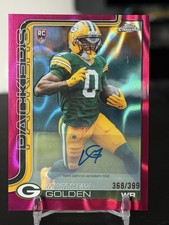 Topps Chrome Football 2025 - Matthew Golden AUTO /399 Magenta Lava Packers NFL