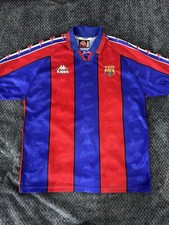 Original Barcelona 1995-97 Kappa Gara Player Issue Home Shirt Size Medium